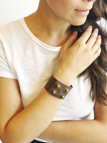 Four Button Leather Cuff