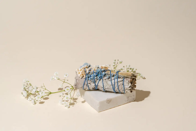 White Sage + Wildflowers Smudge Stick