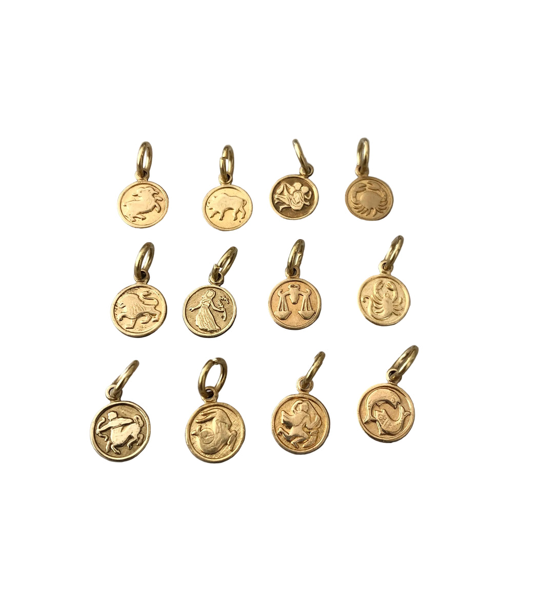 8mm Round Zodiac Charms