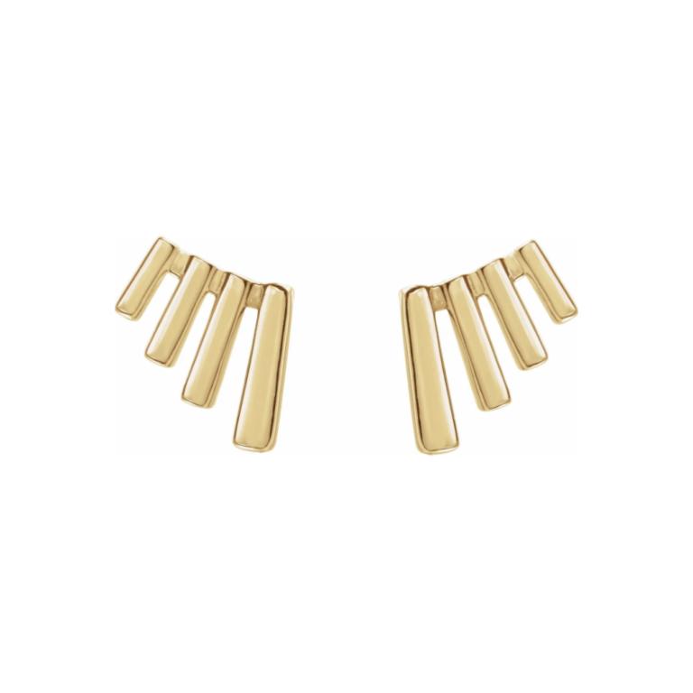 14k Fan Ear Climbers