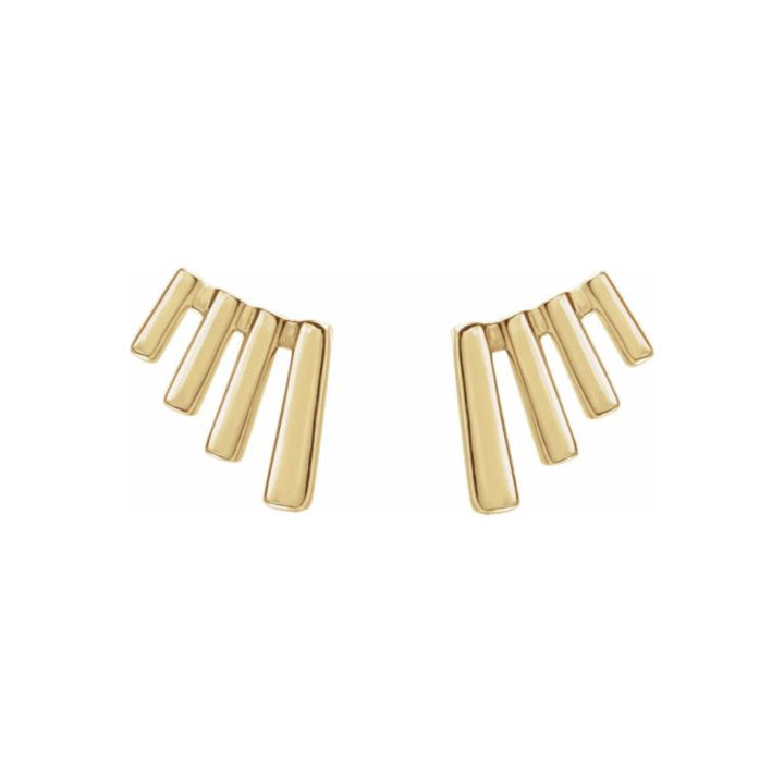 14k Fan Ear Climbers