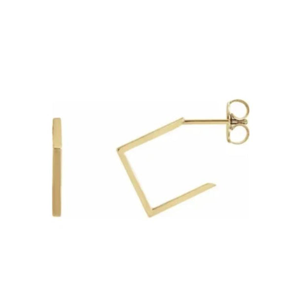 14k Geometric Hoops