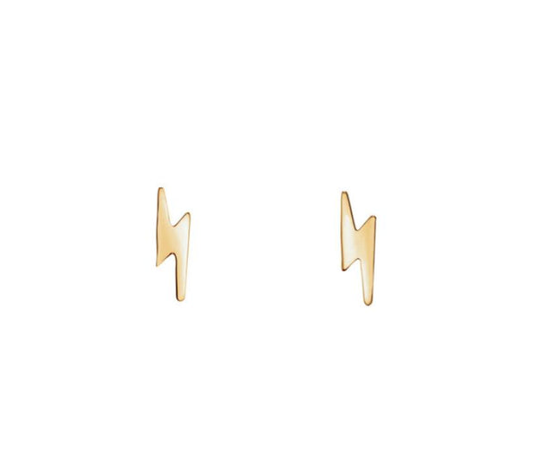 14k Lightning Bolt Studs