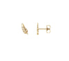 14k Leaf Studs