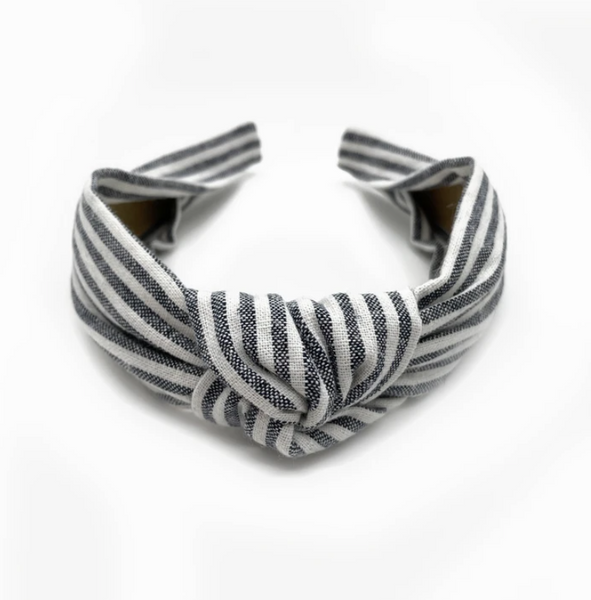 Knot Headband • Indigo Stripes