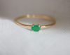 Mini Gem Stacking Ring • Emerald