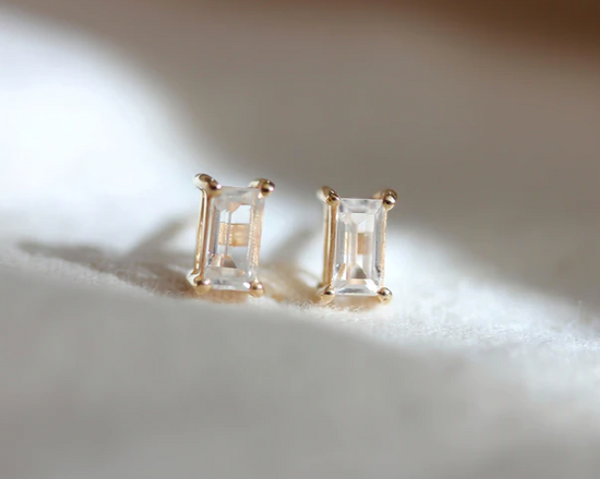 Marlowe Studs • White Topaz