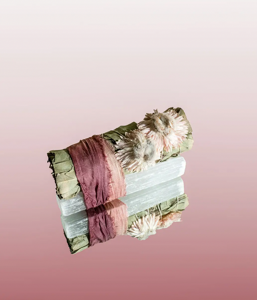 Eucalyptus + White Selenite Smudge Stick • Sweetheart