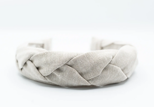 Linen Braided Headband • Flax