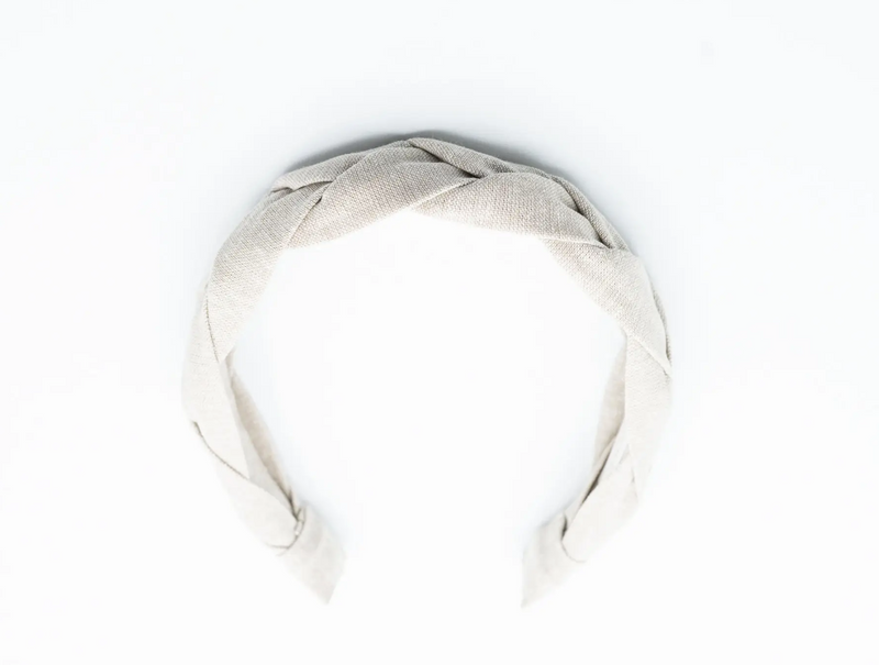 Linen Braided Headband • Flax