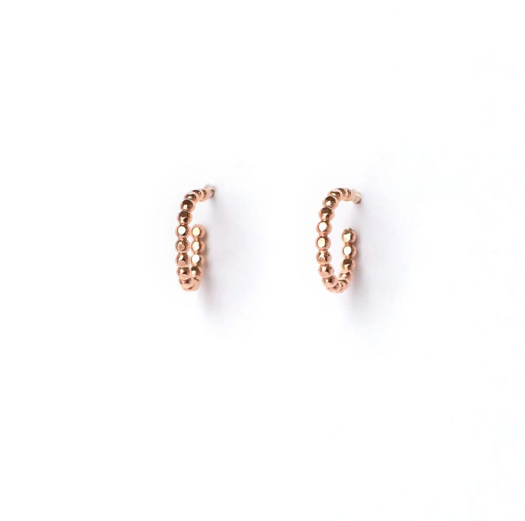Beaded Huggie Hoops