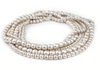 Ethiopian Metal Bead Necklace • White