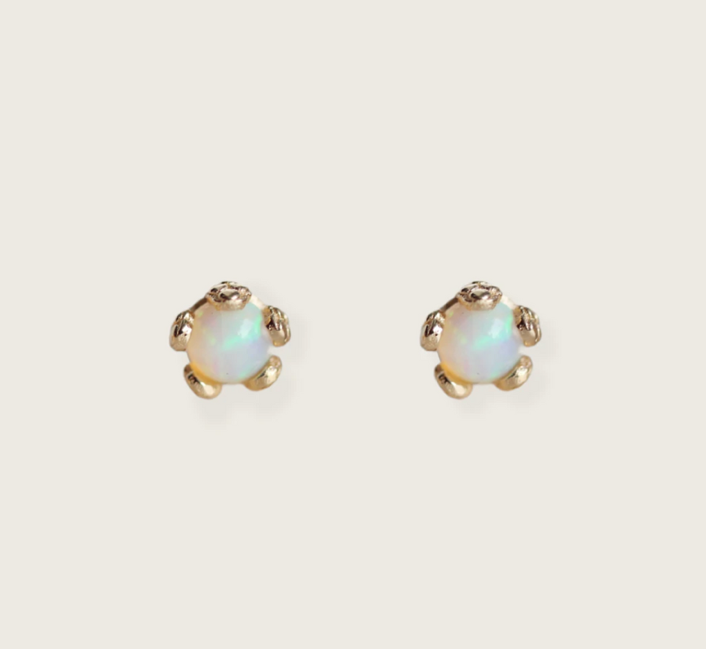 Tiny Flower Studs • Opal