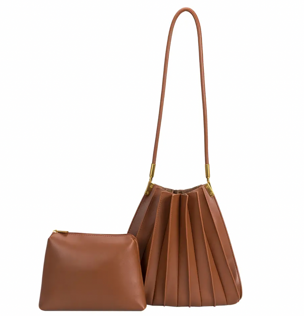 Carrie Pleated Shoulder Bag
