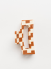 Brown Checkered Hair Claw