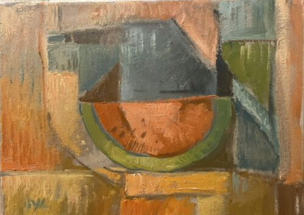 Watermelon Cubism Painting