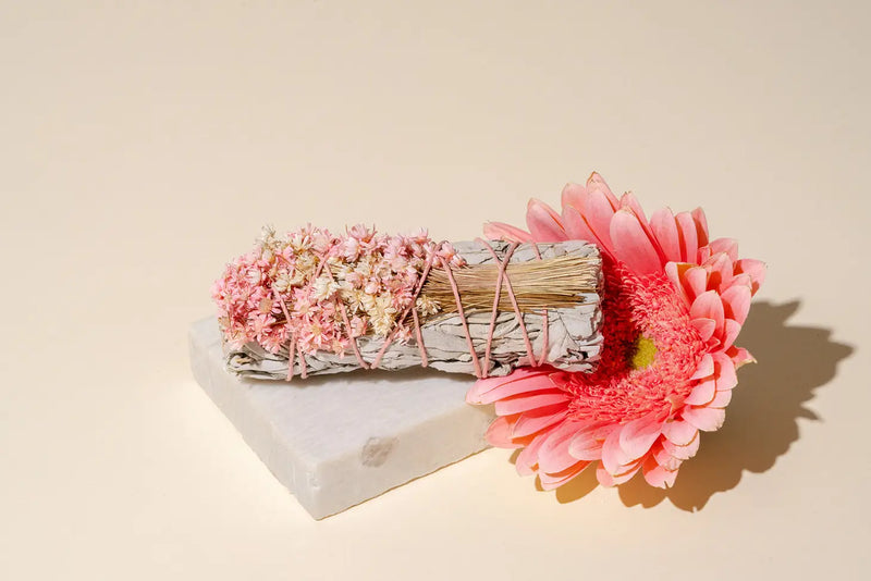 White Sage + Wildflowers Smudge Stick