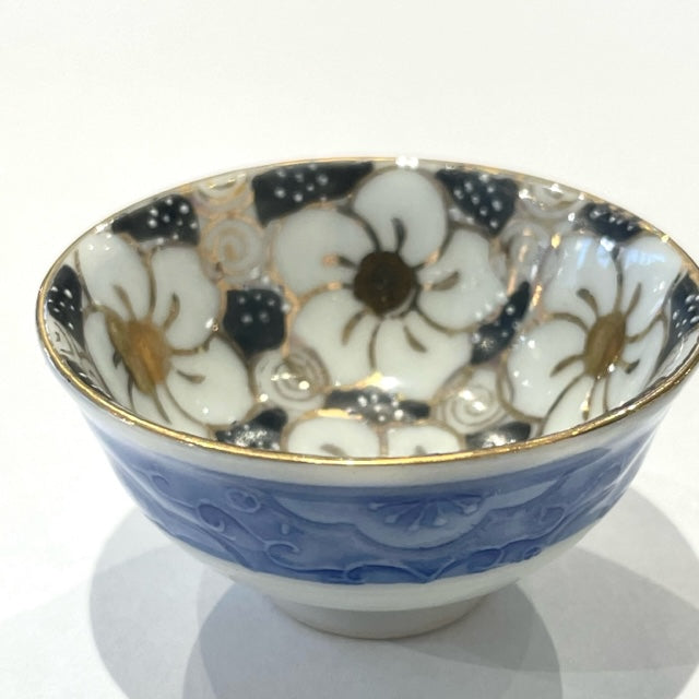 Vintage Japanese Mini Vessel • Blue + Black