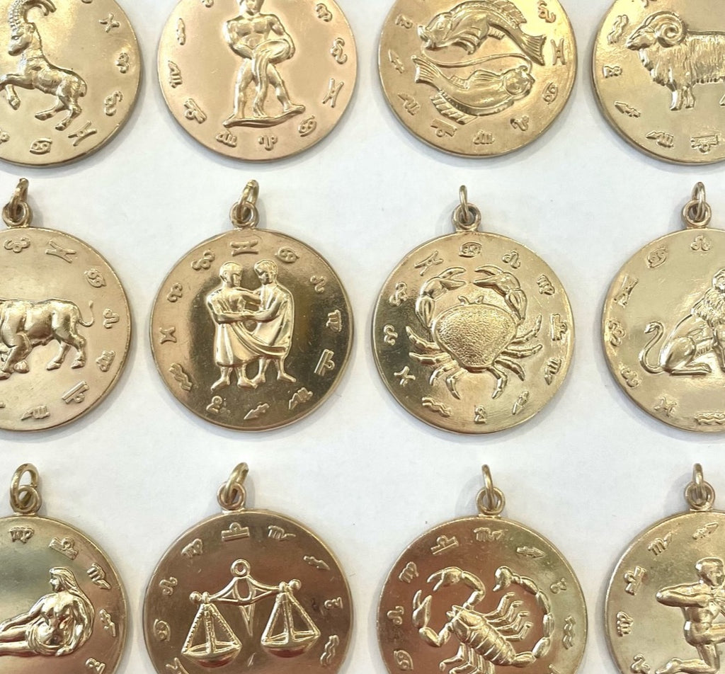 Vintage 32mm Zodiac Medallion