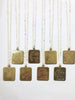 Etched Brass Zodiac Necklace