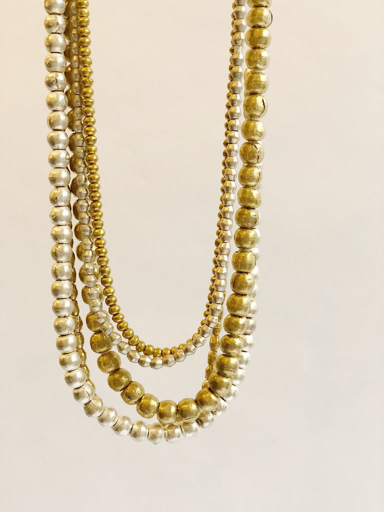 Ethiopian Bead Necklace • Yellow