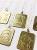 Etched Brass Zodiac Necklace