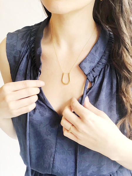 Curvy Horseshoe Pendant
