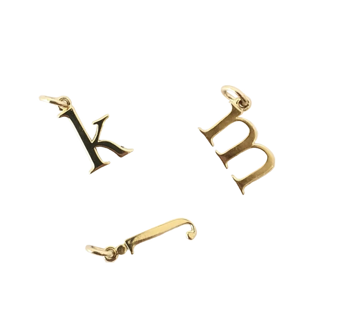 14k Lowercase Initial Pendant